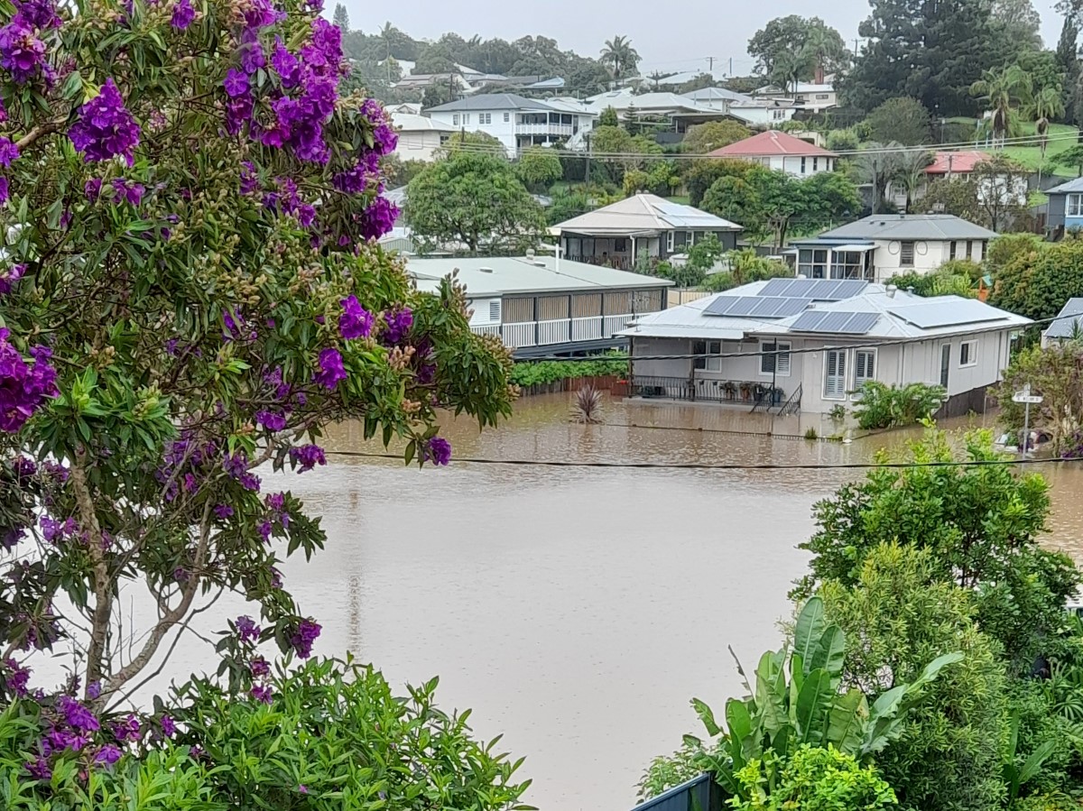 Picture of a flooded suburban area