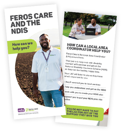 Example flyer of Feros Care & NDIS - How we can help you 