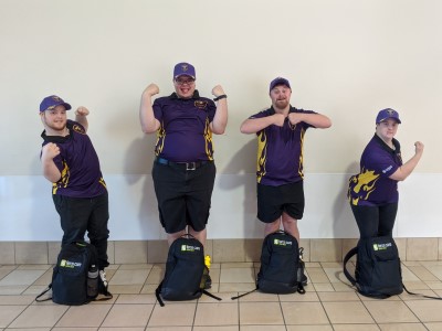 Special Olympics power lifters