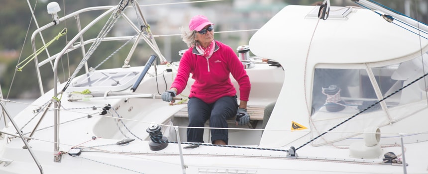 Mary on Sailing boat 