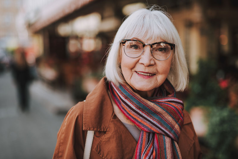 senior lady smiling