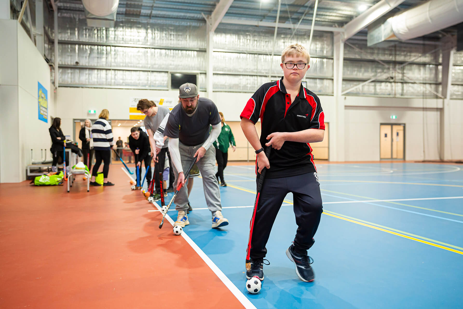 Photo: People practising hockey