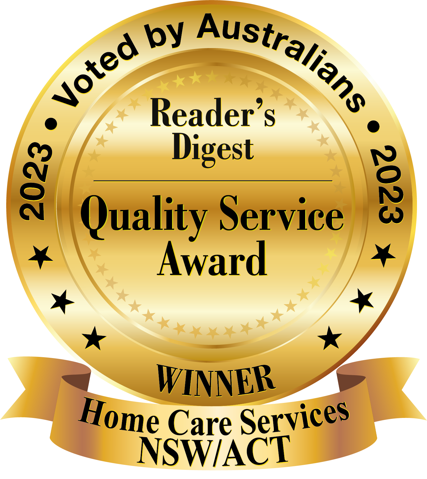 Quality Service Award Gold Medal