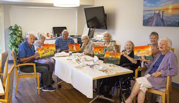 Painting session at Feros Village Byron Bay