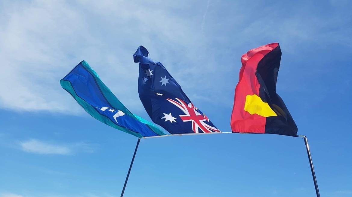 Torres Strait Islander, Australian, and Aboriginal flags